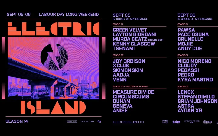 Electric Island|9月5日至6日电子音乐演出系列
