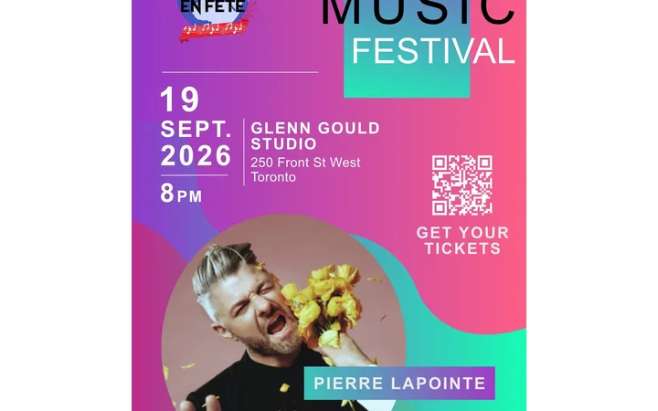 Pierre Lapointe – Francophone Concert (Glenn Gould Studio)